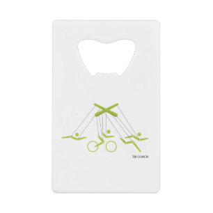 Triathlon coach, Triathlon trainer Credit Card Bottle Opener