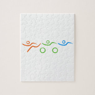 Triathlon cool and unique design jigsaw puzzle