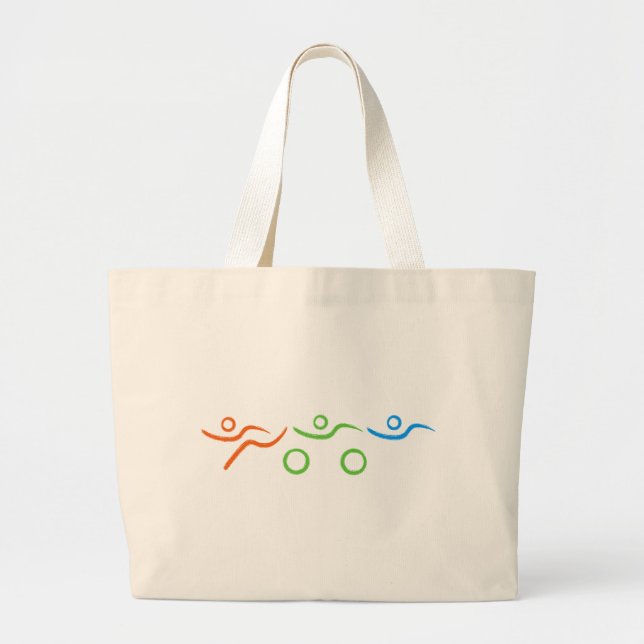 Triathlon cool and unique design large tote bag (Front)