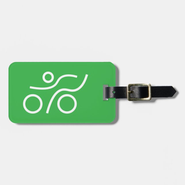 Triathlon cool and unique design luggage tag (Front Horizontal)