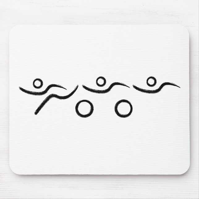 Triathlon cool and unique design mouse pad (Front)