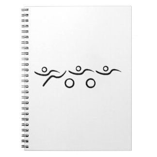 Triathlon cool and unique design notebook