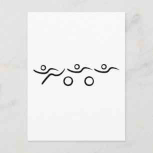 Triathlon cool and unique design postcard