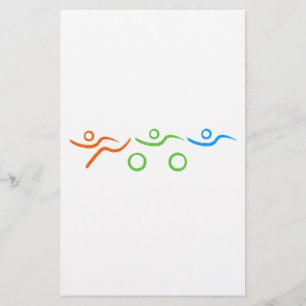 Triathlon cool and unique design stationery