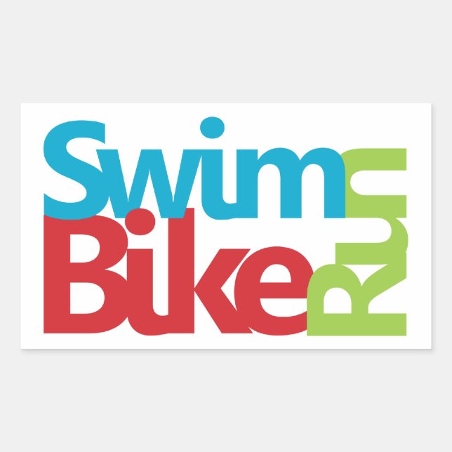Triathlon cool and unique design sticker (Front)