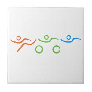 Triathlon cool and unique design tile