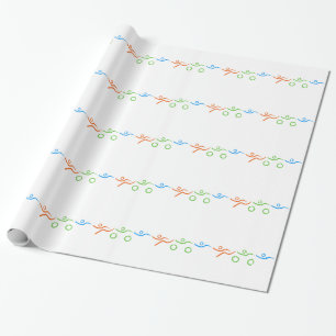 Triathlon cool and unique design wrapping paper