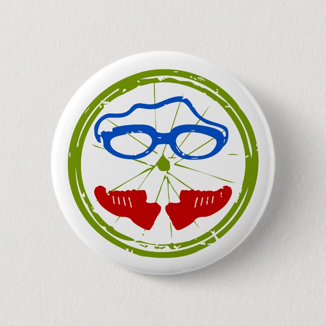 Triathlon cool artistic design 2 inch round button (Front)