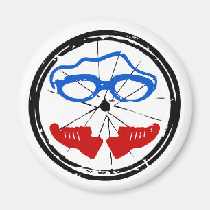Triathlon cool artistic logo magnet