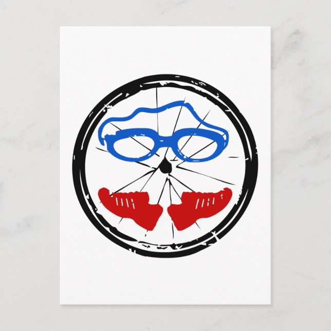 Triathlon cool artistic logo postcard (Front)