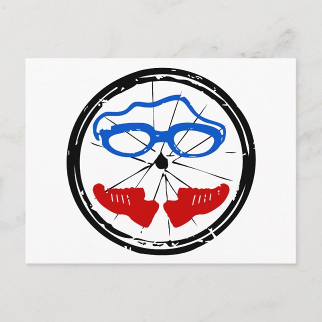 Triathlon cool artistic logo postcard (Front)