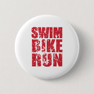 Triathlon cool design 2 inch round button