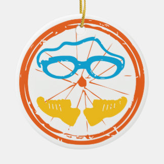 Triathlon Cool Design Ceramic Ornament