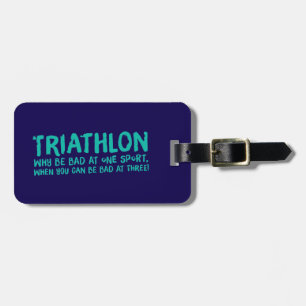Triathlon cool design luggage tag