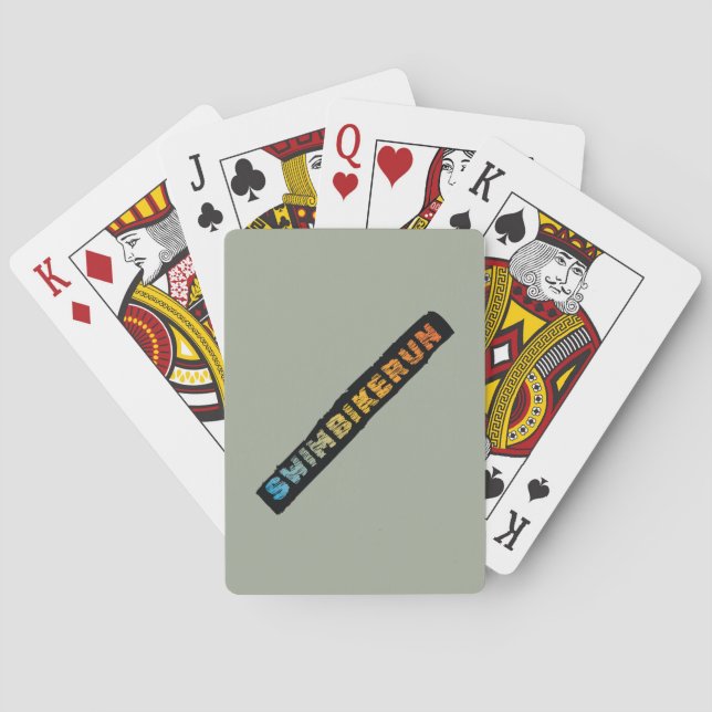 Triathlon Cool Design Playing Cards (Back)