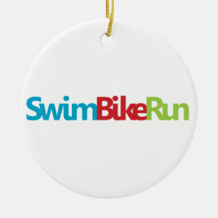 Triathlon cool logo for all sport lovers ceramic ornament