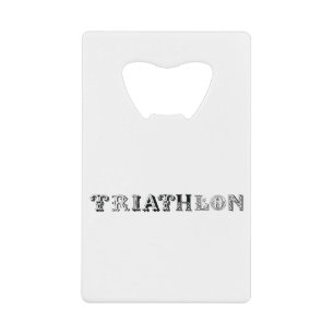 Triathlon cool logo for all sport lovers credit card bottle opener
