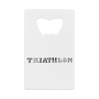 Triathlon cool logo for all sport lovers credit card bottle opener