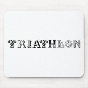 Triathlon cool logo for all sport lovers mouse pad