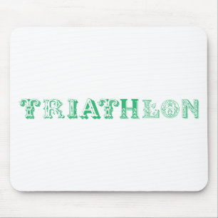 Triathlon cool logo for all sport lovers mouse pad