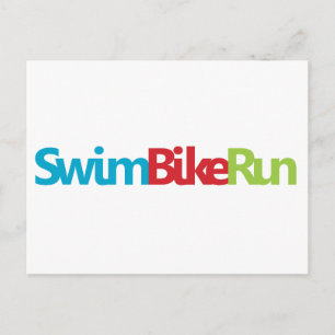 Triathlon cool logo for all sport lovers postcard