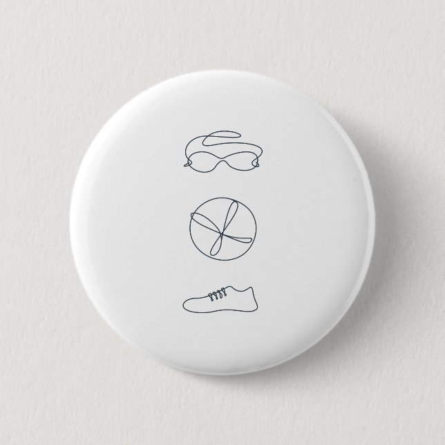 Triathlon cool new design 2 inch round button (Front)