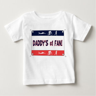 Triathlon Daddy's #1 Fan Baby T-Shirt
