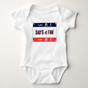 Triathlon Dad's #1 Fan Baby Bodysuit