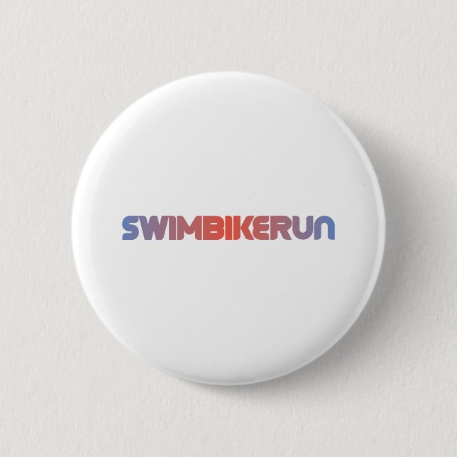 Triathlon design 2 inch round button (Front)