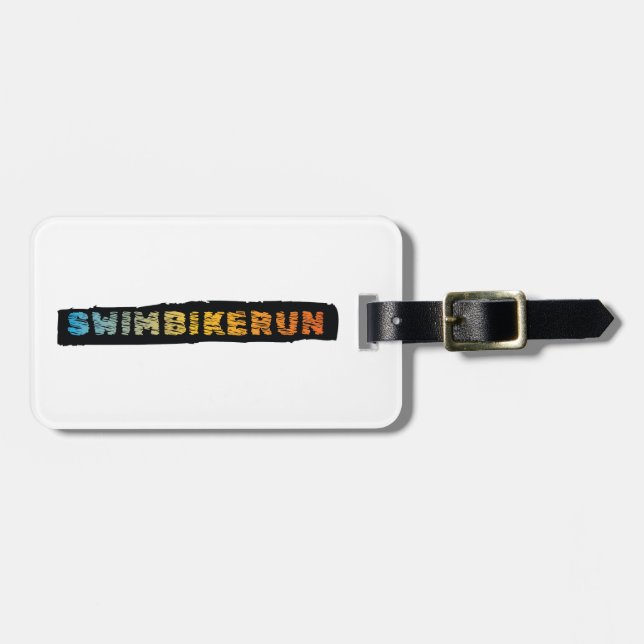 Triathlon design luggage tag (Front Horizontal)