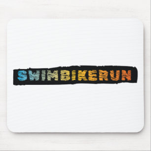 Triathlon design mouse pad