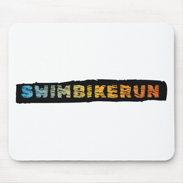 Triathlon design mouse pad (Front)
