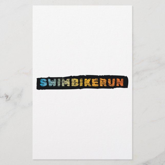 Triathlon design stationery (Front)