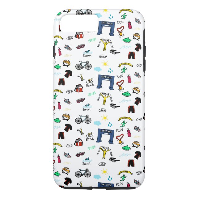 Triathlon Doodles iPhone 7 Plus Case (Back)