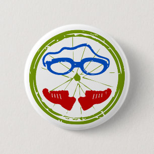 Triathlon Face 2 Inch Round Button