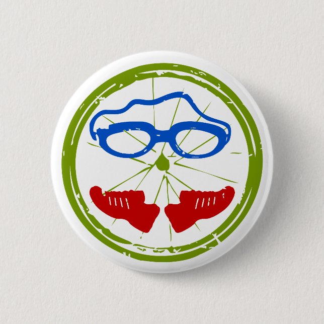 Triathlon Face 2 Inch Round Button (Front)