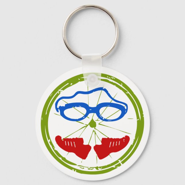 Triathlon Face Keychain (Front)
