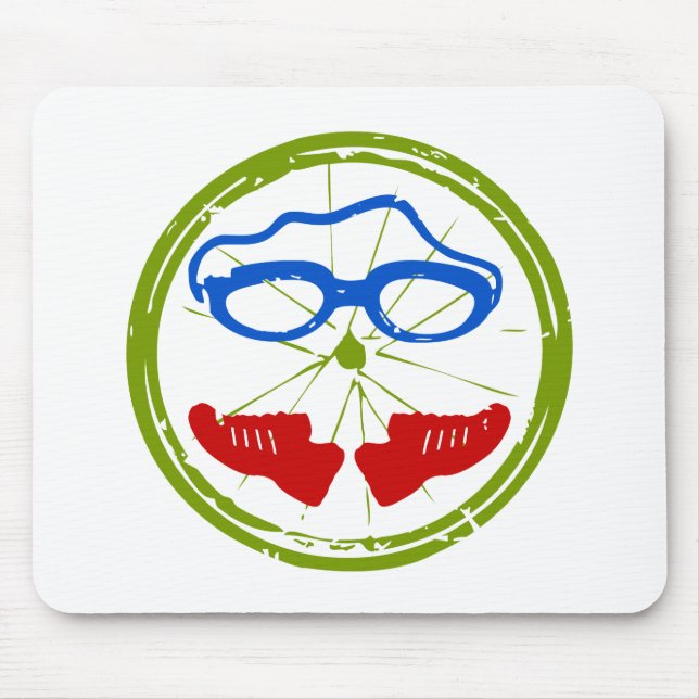 Triathlon Face Mouse Pad (Front)