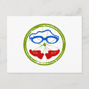Triathlon Face Postcard