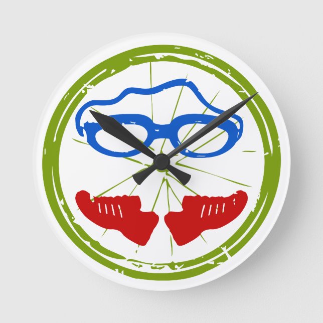 Triathlon Face Round Clock (Front)