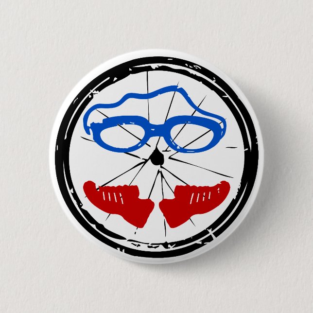 Triathlon Freak logo 2 Inch Round Button (Front)