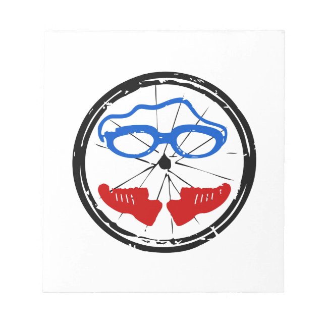 Triathlon Freak logo Notepad (Front)