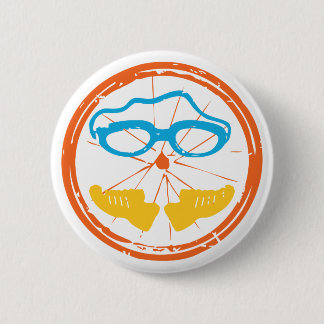 Triathlon fun design 2 inch round button