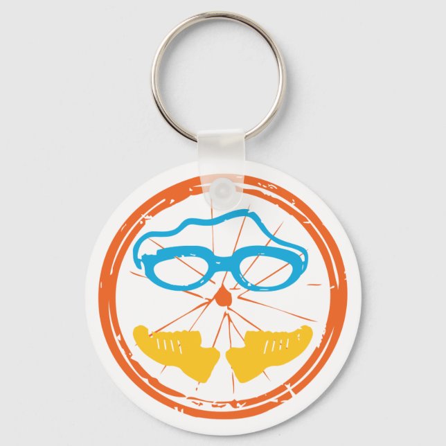 Triathlon fun design keychain (Front)