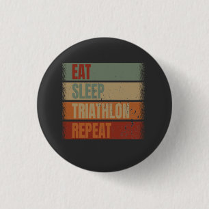 Triathlon Funny 1 Inch Round Button