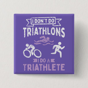 Triathlon Funny   2 Inch Square Button