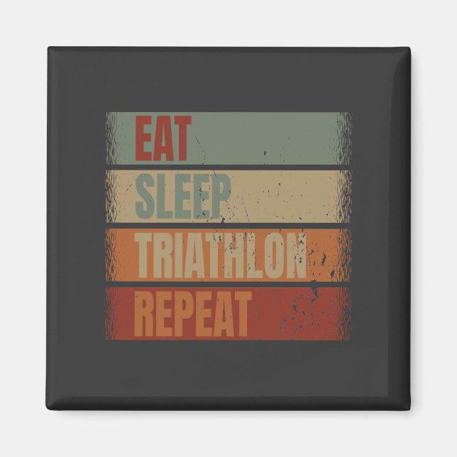 Triathlon Funny Magnet (Front)