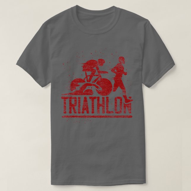 Triathlon Grunge 2 T-Shirt (Design Front)