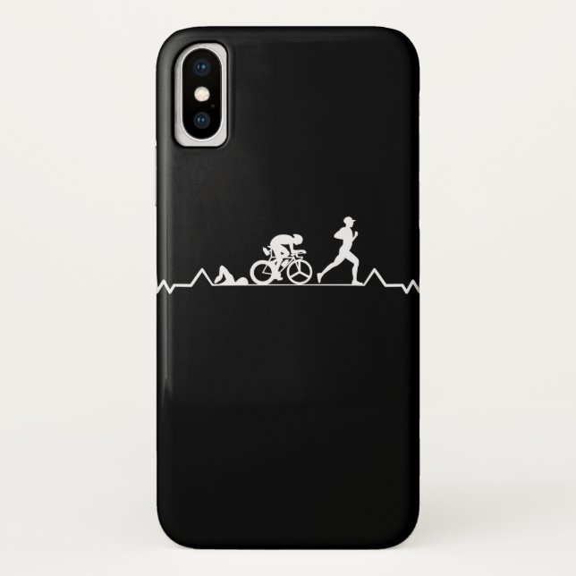 Triathlon Heartbeat Case-Mate iPhone Case (Back)