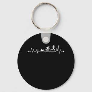 TRIATHLON HEARTBEAT T SHIRT KEYCHAIN